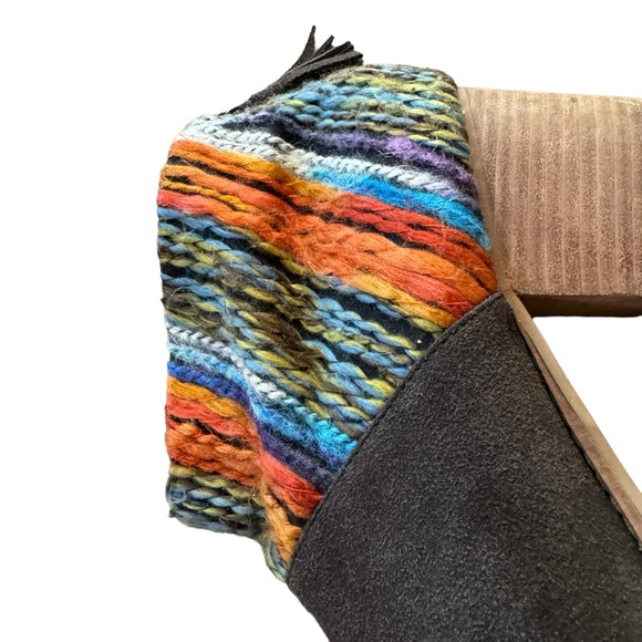 *Women’s Toms Size 10 “Leila Chocolate Suede Multi Textile” Heeled Booties - Picture 6 of 13